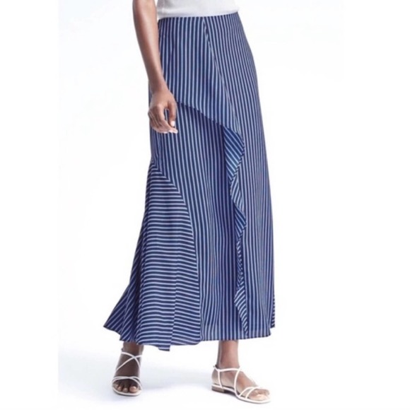 NWT Banana Republic Micro Striped Ruffle Skirt | 4